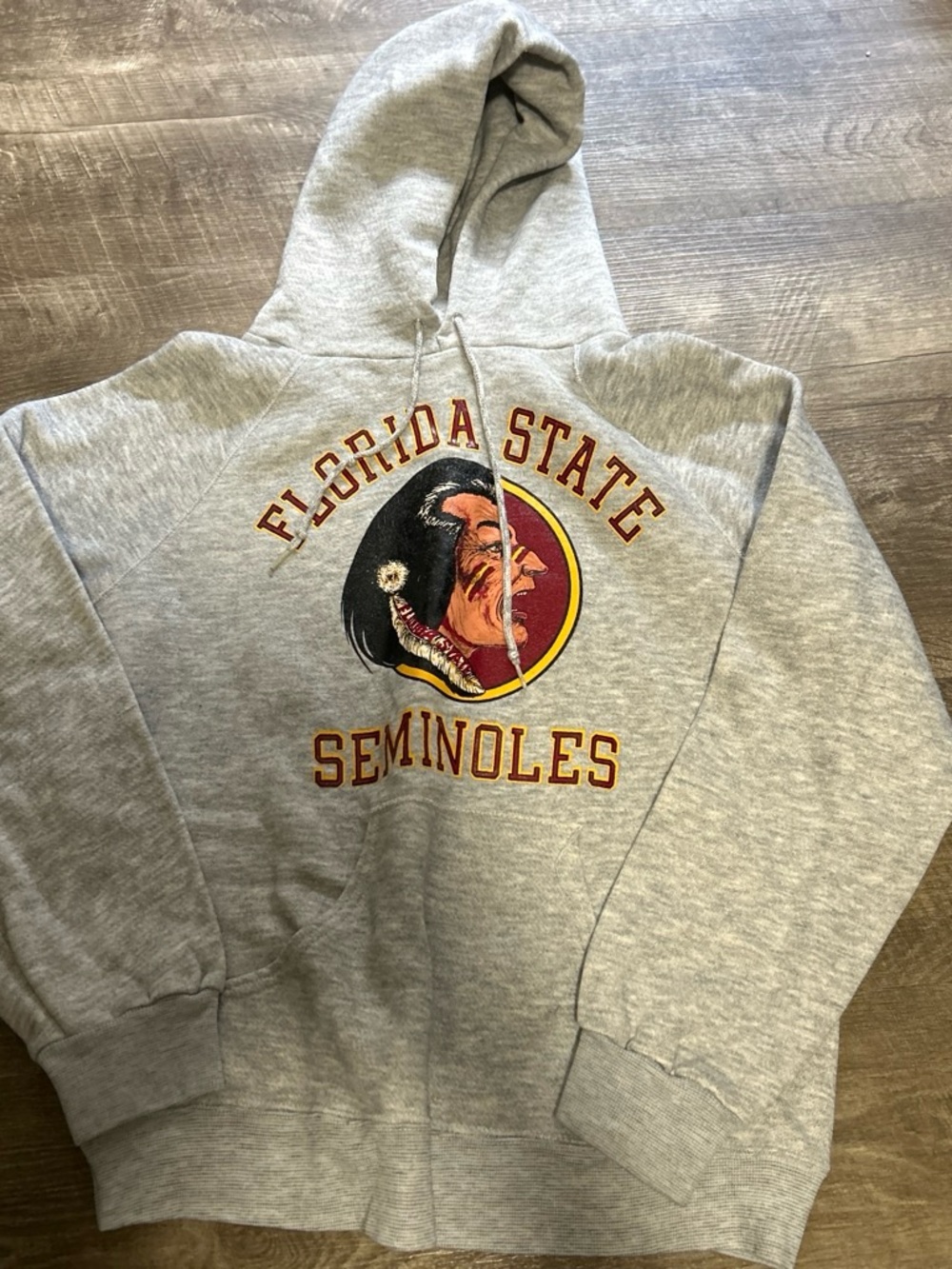 Soffe Gray Florida State Seminoles Crewneck Sweatshirt with Garnet & Gold Logo